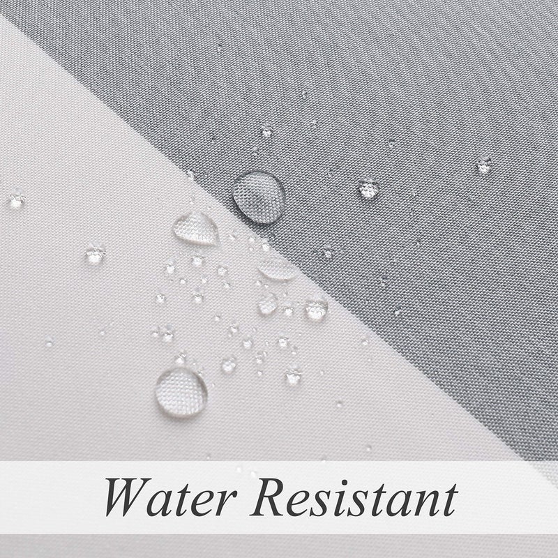 WEST LAKE Grey Color Block Shower Curtain, Water Resisitant Washable Polyester Fabric DÃ©cor, Colorblock Bathroom Curtain Grommet Top, 70''x72'',NO Hook,Gray and Off White - Image 4